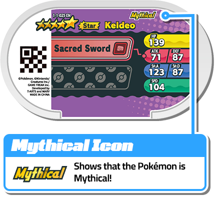 Mythical Icon Mythical Shows that the Pokémon is Mythical!