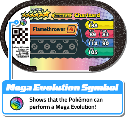 Mega Evolution Symbol Shows that you can Mega Evolution the Pokémon!