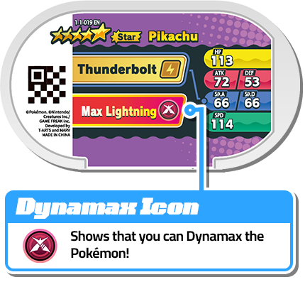 Dynamax Icon Shows that you can Dynamax the Pokémon!